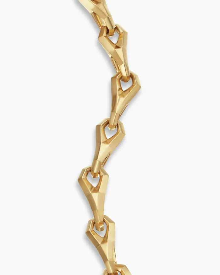Mens Faceted Link Bracelet In 18K Yellow Gold 9mm Men David Yurman Chain Mens Faceted Link Bracelet In 18K Yellow Gold 9mm Men David Yurman Chain