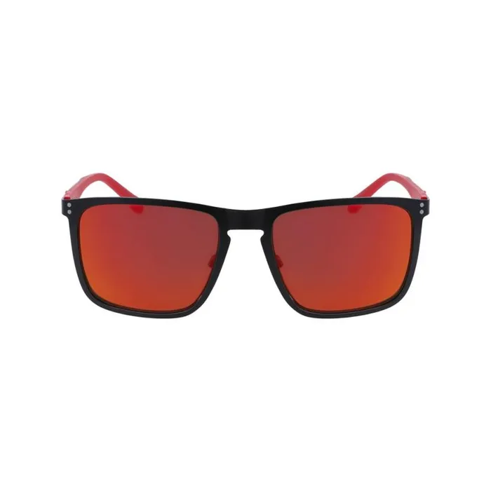 Mens Flat Metal Square Sunglasses Black Spyder Eyewear