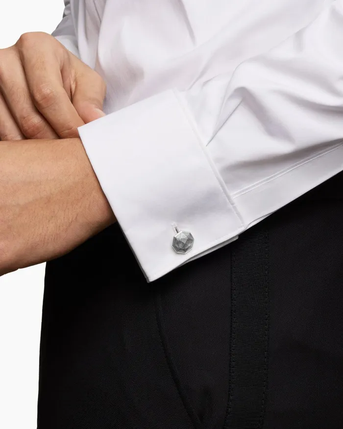 Mens Meteorite Faceted Round Cufflinks In Sterling Silver 16mm Men David Yurman Cufflinks Mens Meteorite Faceted Round Cufflinks In Sterling Silver 16mm Men David Yurman Cufflinks
