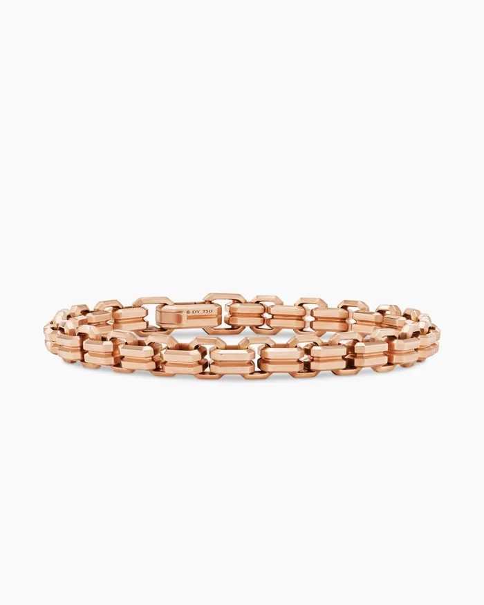 Mens Streamline Double Link Bracelet In 18K Rose Gold 8mm Men David Yurman Chain