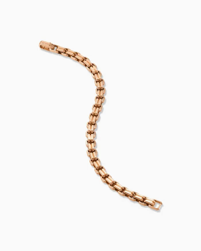 Mens Streamline Double Link Bracelet In 18K Rose Gold 8mm Men David Yurman Chain Mens Streamline Double Link Bracelet In 18K Rose Gold 8mm Men David Yurman Chain