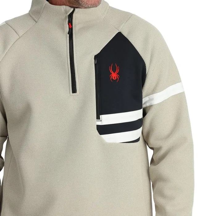 Mens Wengen Bandit Half Zip Sandstorm Spyder Fleece