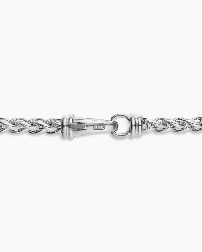 Mens Wheat Chain Necklace In Sterling Silver 4mm Men David Yurman Chains Mens Wheat Chain Necklace In Sterling Silver 4mm Men David Yurman Chains