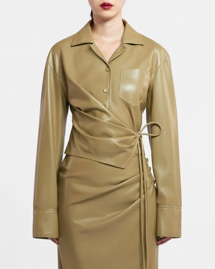 Merano Khaki Okobor Women Nanushka Tops