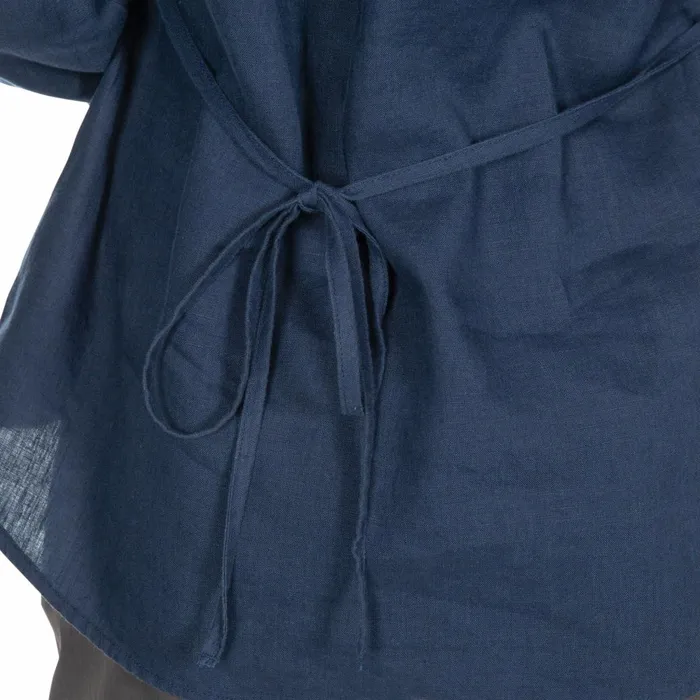 Messina Long Sleeve Linen Blouse Navy Women Trespass Shirts and Blouses