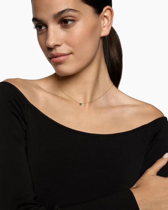 Micro Chatelaine Pendant Necklace In 18K Yellow Gold With Emerald 46mm Women David Yurman Pendant