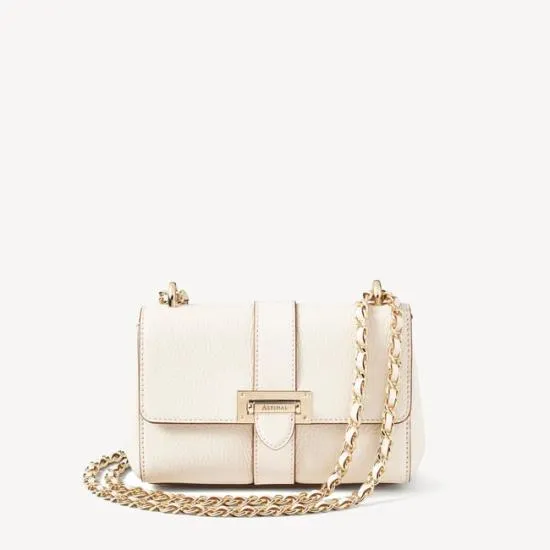 Micro Lottie Bag Ivory Pebble Women Aspinal Of London Lottie