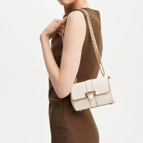 Micro Lottie Bag Ivory Pebble Women Aspinal Of London Lottie