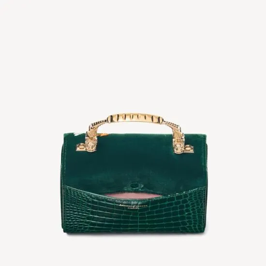 Midi Mayfair Bag Bird Of Paradise Hand Embroidery On Velvet Women Aspinal Of London Shoulder