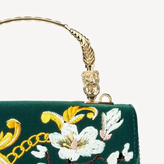 Midi Mayfair Bag Bird Of Paradise Hand Embroidery On Velvet Women Aspinal Of London Shoulder