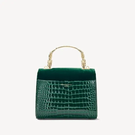 Midi Mayfair Bag Bird Of Paradise Hand Embroidery On Velvet Women Aspinal Of London Shoulder