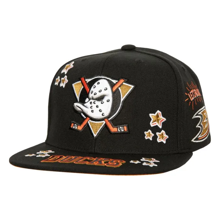 Mitchell and Ness All Out Snapback Anaheim Ducks Men Hats and Headwear