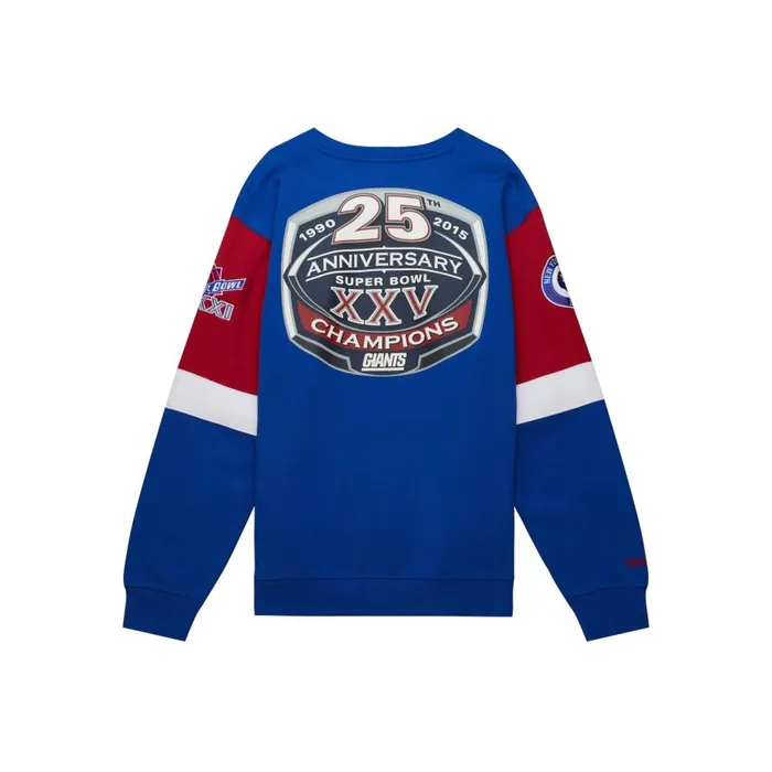 Mitchell and Ness All Over Crew 30 New York Giants Men Hoodies and Sweatshirts Mitchell and Ness All Over Crew 30 New York Giants Men Hoodies and Sweatshirts