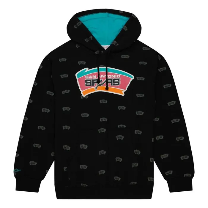 Mitchell and Ness AOP Fleece Hoodie San Antonio Spurs Men Hoodies and Sweatshirts Mitchell and Ness AOP Fleece Hoodie San Antonio Spurs Men Hoodies and Sweatshirts