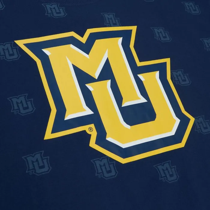 Mitchell and Ness AOP SS Top Marquette University Men TShirts and Tops Mitchell and Ness AOP SS Top Marquette University Men TShirts and Tops