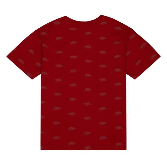 Mitchell and Ness AOP SS Top University Of Arkansas Men TShirts and Tops Mitchell and Ness AOP SS Top University Of Arkansas Men TShirts and Tops