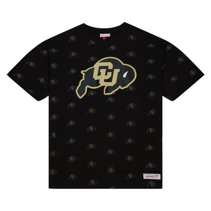 Mitchell and Ness AOP SS Top University Of Colorado Boulder Men TShirts and Tops