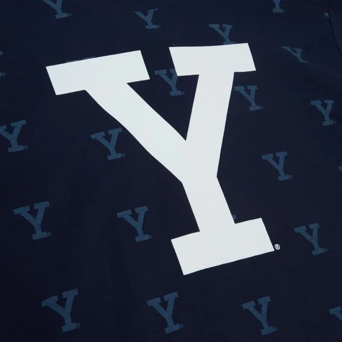 Mitchell and Ness AOP SS Top Yale University Men TShirts and Tops Mitchell and Ness AOP SS Top Yale University Men TShirts and Tops