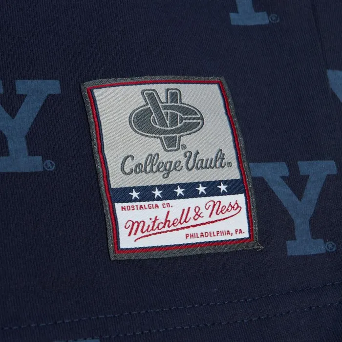 Mitchell and Ness AOP SS Top Yale University Men TShirts and Tops Mitchell and Ness AOP SS Top Yale University Men TShirts and Tops