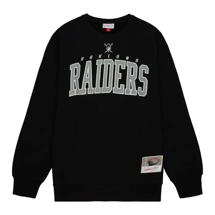 Mitchell and Ness Arch Team Crew Oakland Raiders Men Hoodies and Sweatshirts