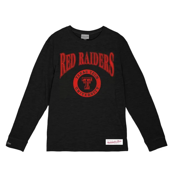 Mitchell and Ness Arched Logo Lockup Slub LS Tee Texas Tech University Men TShirts and Tops Mitchell and Ness Arched Logo Lockup Slub LS Tee Texas Tech University Men TShirts and Tops
