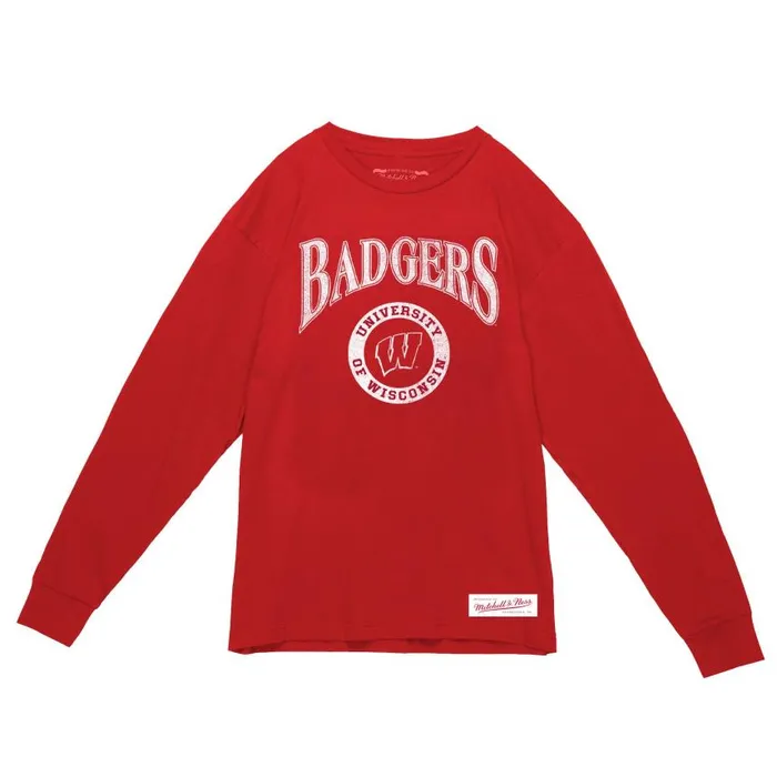 Mitchell and Ness Arched Logo Lockup Slub LS Tee University Of Wisconsin 8211 Madison Men TShirts and Tops Mitchell and Ness Arched Logo Lockup Slub LS Tee University Of Wisconsin 8211 Madison Men TShirts and Tops