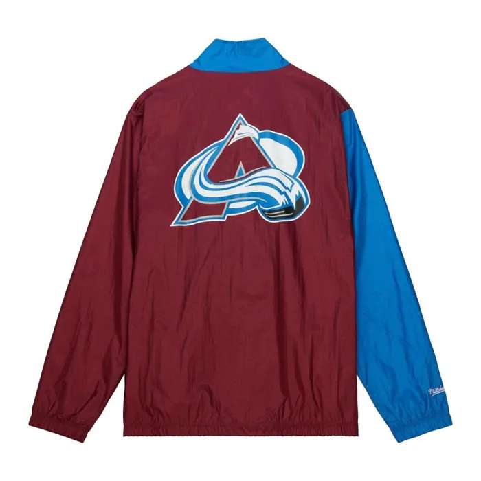 Mitchell and Ness Arched Retro Lined Windbreaker Colorado Avalanche Men Jackets and Outerwear Mitchell and Ness Arched Retro Lined Windbreaker Colorado Avalanche Men Jackets and Outerwear