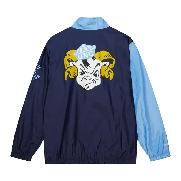 Mitchell and Ness Arched Retro Lined Windbreaker University Of North Carolina Men Jackets and Outerwear Mitchell and Ness Arched Retro Lined Windbreaker University Of North Carolina Men Jackets and Outerwear
