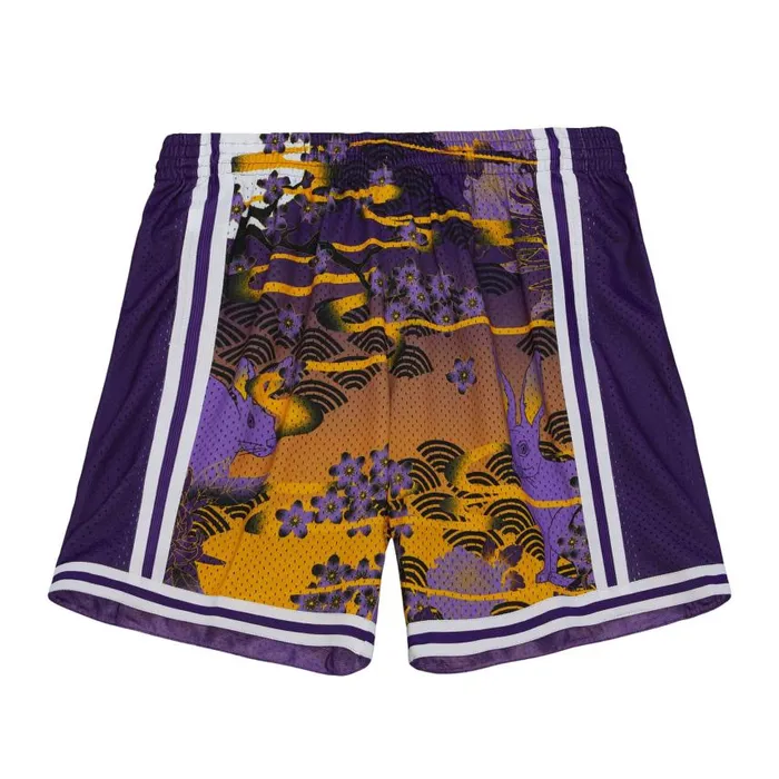 Mitchell and Ness Asian Heritage Swingman Los Angeles Lakers 1996 Shorts 50 Men Shorts