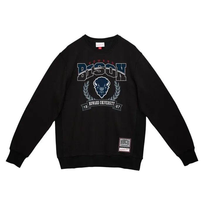 Mitchell and Ness Baseline Crew Howard University Men Hoodies and Sweatshirts
