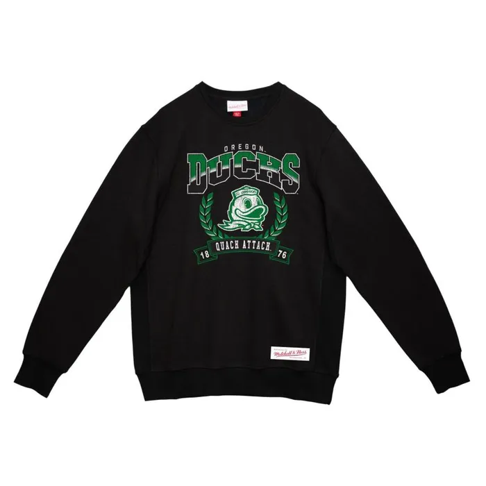Mitchell and Ness Baseline Crew University Of Oregon Men Hoodies and Sweatshirts Mitchell and Ness Baseline Crew University Of Oregon Men Hoodies and Sweatshirts