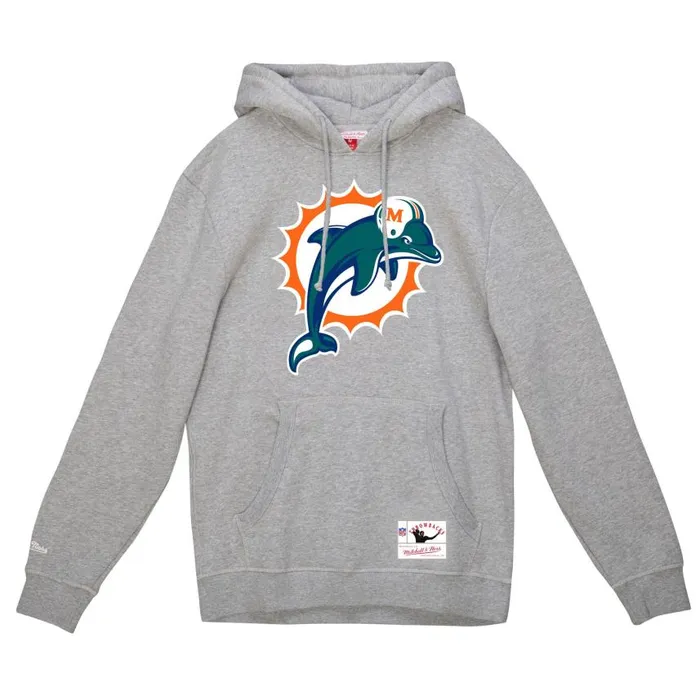 Mitchell and Ness Basic Logo 3 Hoodie Miami Dolphins Men Hoodies and Sweatshirts