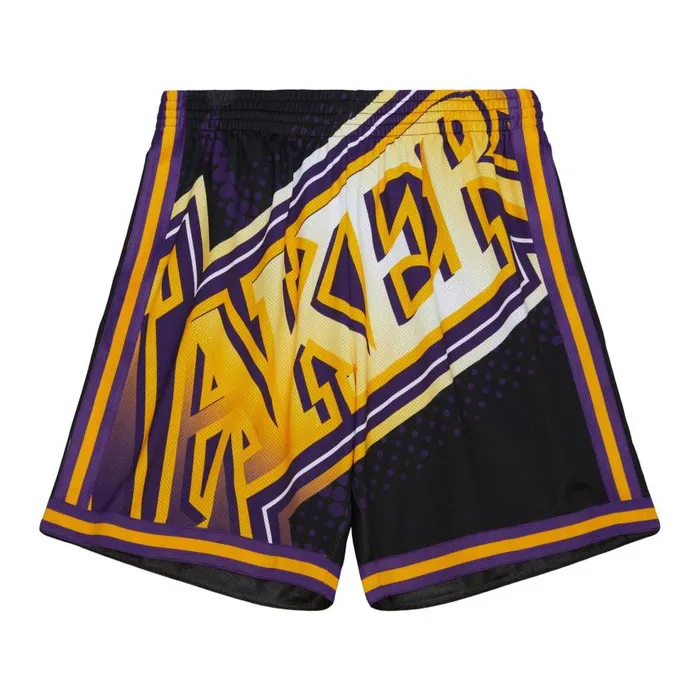 Mitchell and Ness Big Face 70 Fashion Shorts Los Angeles Lakers Men Shorts