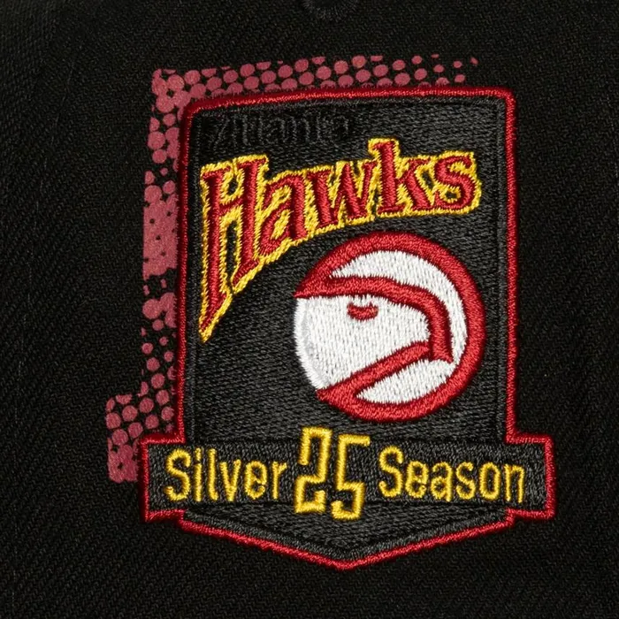 Mitchell and Ness Big Face 70 Snapback HWC Atlanta Hawks Men Hats and Headwear Mitchell and Ness Big Face 70 Snapback HWC Atlanta Hawks Men Hats and Headwear
