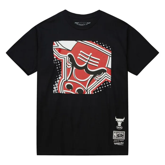 Mitchell and Ness Big Face 70 SS Tee Chicago Bulls Men TShirts and Tops