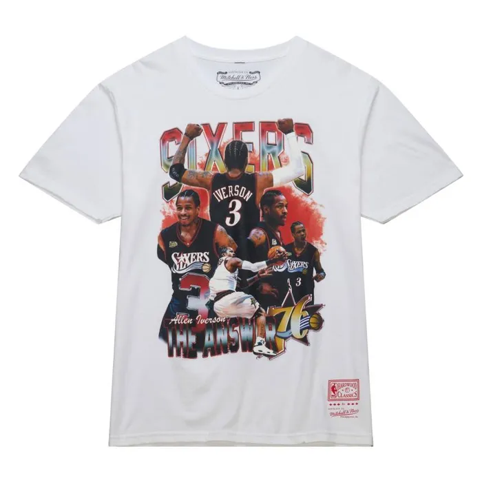 Mitchell and Ness Bling SS Tee 20 HWC Philadelphia 76ers Allen Iverson Men TShirts and Tops Mitchell and Ness Bling SS Tee 20 HWC Philadelphia 76ers Allen Iverson Men TShirts and Tops