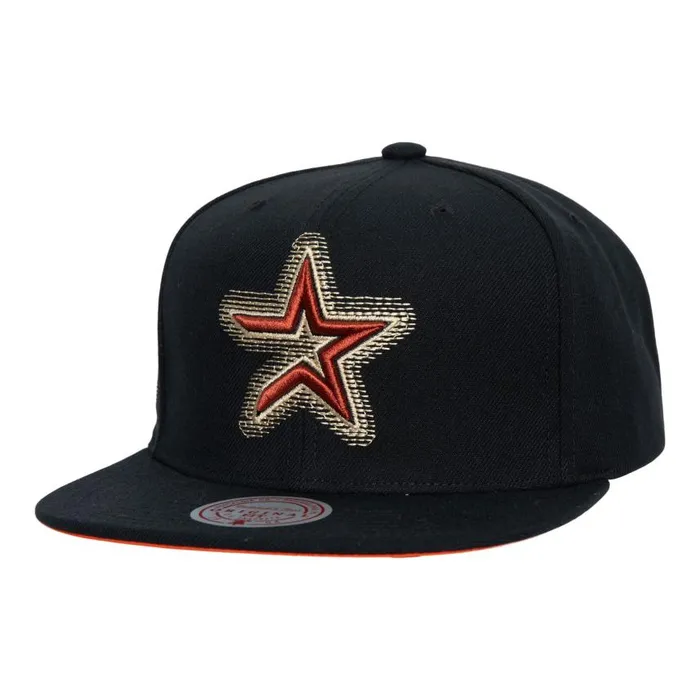 Mitchell and Ness Blurred Vision Snapback Coop Houston Astros Men Hats and Headwear Mitchell and Ness Blurred Vision Snapback Coop Houston Astros Men Hats and Headwear
