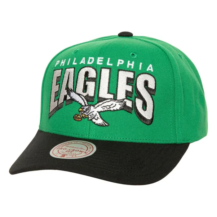 Mitchell and Ness Boom Text Pro Snapback Philadelphia Eagles Men Hats and Headwear Mitchell and Ness Boom Text Pro Snapback Philadelphia Eagles Men Hats and Headwear