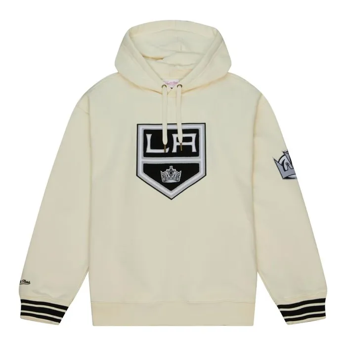 Mitchell and Ness Chainstitch Heavyweight Hoodie Current Los Angeles Kings Men Hoodies and Sweatshirts