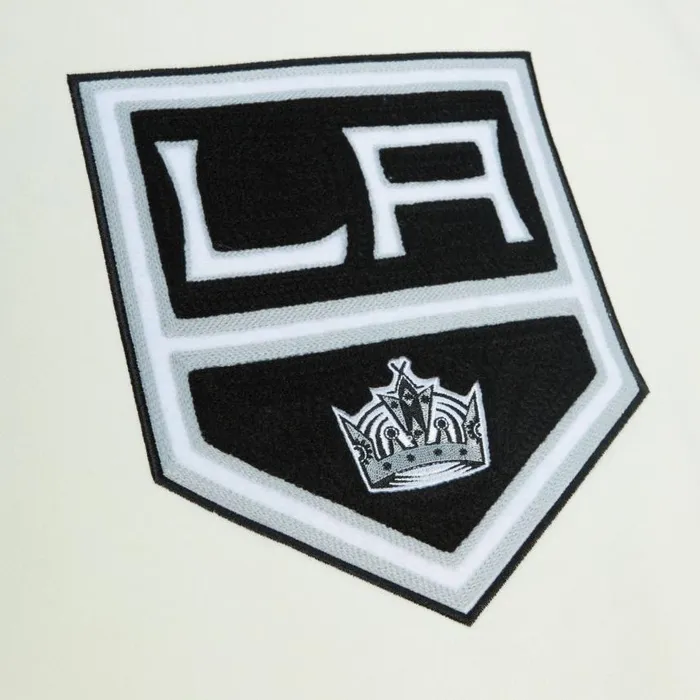 Mitchell and Ness Chainstitch Heavyweight Hoodie Current Los Angeles Kings Men Hoodies and Sweatshirts