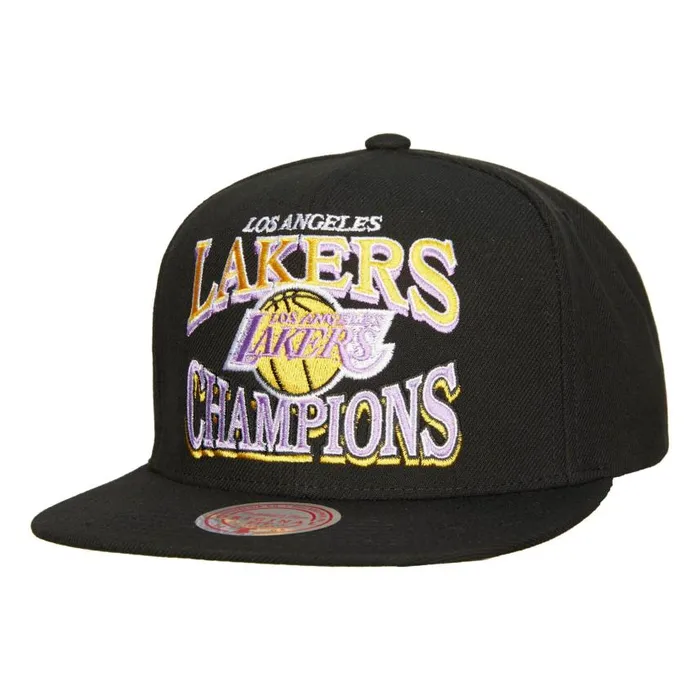 Mitchell and Ness Champions Era Snapback HWC Los Angeles Lakers Men Hats and Headwear Mitchell and Ness Champions Era Snapback HWC Los Angeles Lakers Men Hats and Headwear