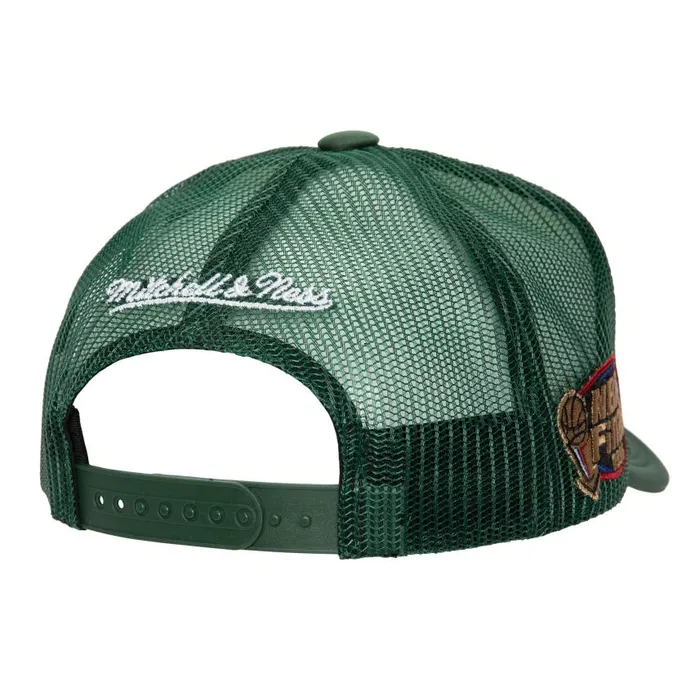 Mitchell and Ness Champions Trucker HWC Seattle Supersonics Men Hats and Headwear Mitchell and Ness Champions Trucker HWC Seattle Supersonics Men Hats and Headwear