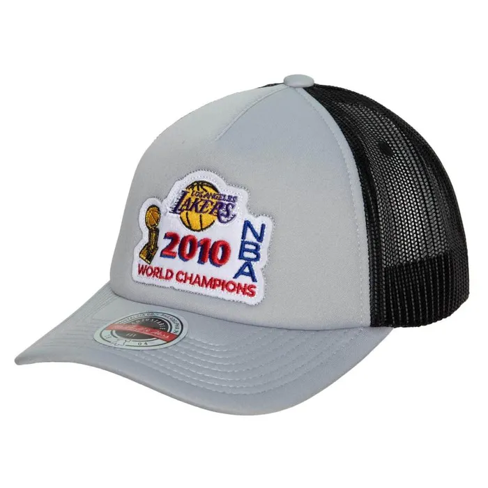 Mitchell and Ness Championship Trucker Snapback Los Angeles Lakers Men Hats and Headwear