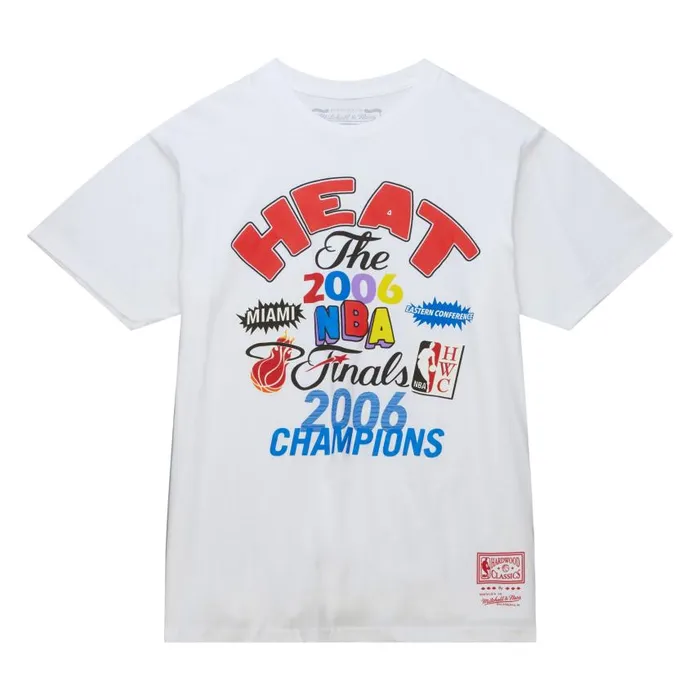 Mitchell and Ness Champs Fest SS Tee HWC Miami Heat Men TShirts and Tops