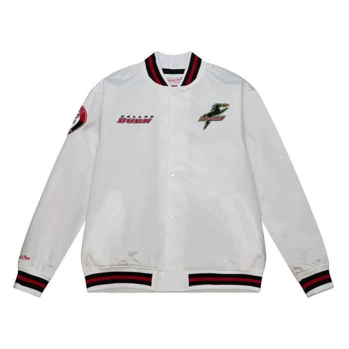Mitchell and Ness City Collection Lightweight Satin Jacket Dallas Burn Men Jackets and Outerwear
