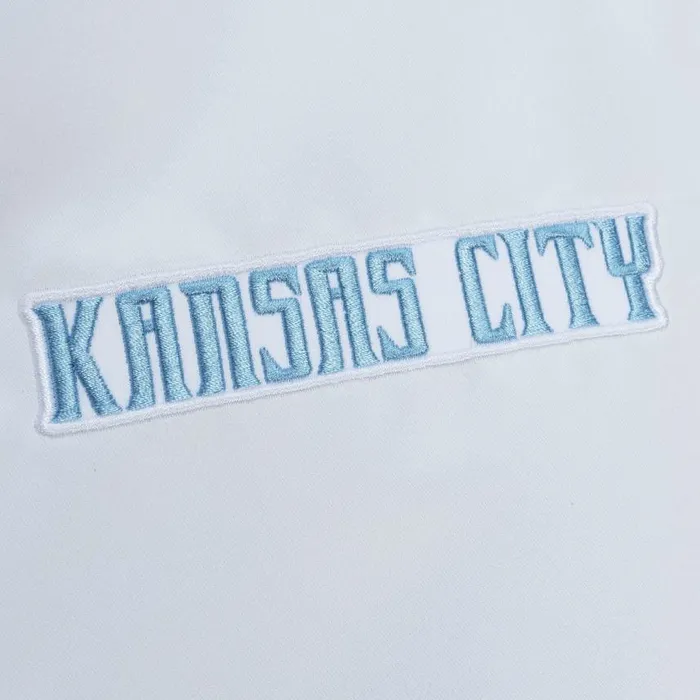 Mitchell and Ness City Collection Lightweight Satin Jacket Kansas City Wiz Men Jackets and Outerwear Mitchell and Ness City Collection Lightweight Satin Jacket Kansas City Wiz Men Jackets and Outerwear