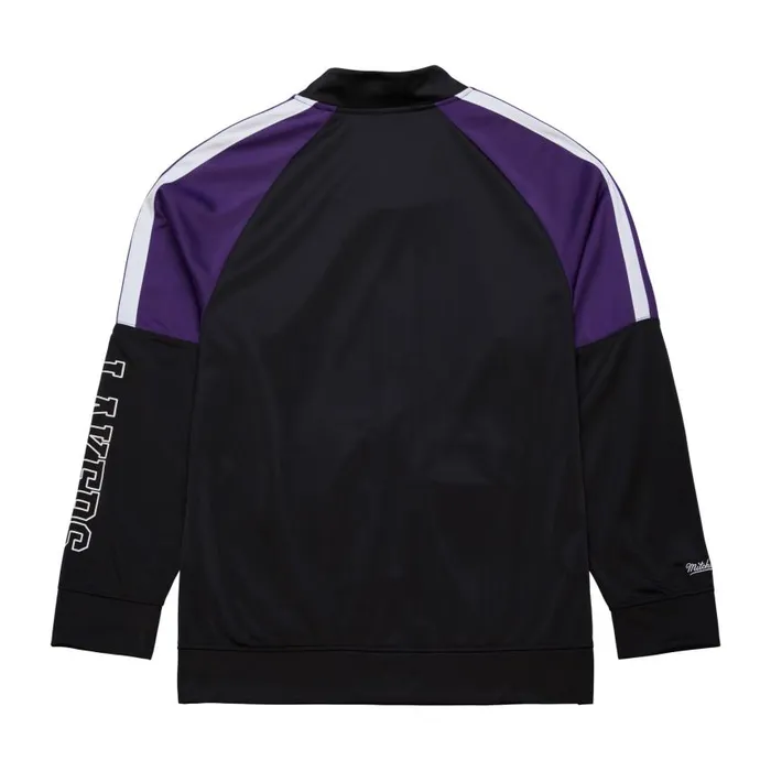 Mitchell and Ness Color Blocked Track Jacket Vintage Logo Los Angeles Lakers Men Jackets and Outerwear Mitchell and Ness Color Blocked Track Jacket Vintage Logo Los Angeles Lakers Men Jackets and Outerwear