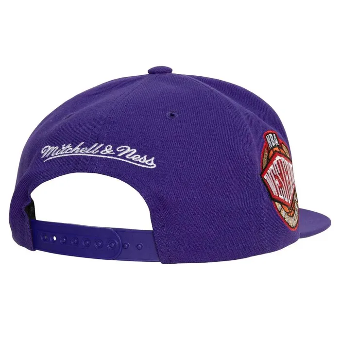 Mitchell and Ness Conference Patch Snapback Los Angeles Lakers Men Hats and Headwear Mitchell and Ness Conference Patch Snapback Los Angeles Lakers Men Hats and Headwear