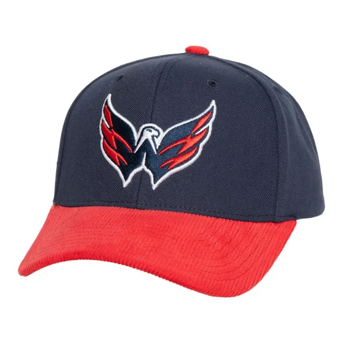 Mitchell and Ness Cord Pro Snapback Washington Capitals Men Hats and Headwear