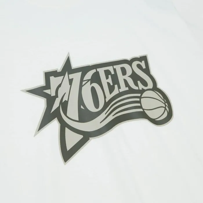 Mitchell and Ness Cream SS Tee Philadelphia 76ers Men TShirts and Tops
